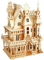 Miniatuur Bouwpakket Poppenhuis Villa Fantasia van hout klein 1:36 in luxe verpakking