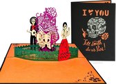 Cartes pop-up Cartes pop-up – Dia de Muertos Halloween Invitation Carte de mariage Carte d'amour Grande carte pop-up Carte de vœux 3D