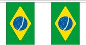 3x Buiten vlaggenlijn Brazilie 3 meter - Braziliaanse vlag - Supporter feestartikelen - Landen decoratie en versieringen