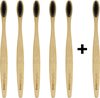 Bamboo tandenborstel - 6 stuks - vanaf € 1,50 per stuk! - ECO Tandenborstel Bamboe - Natuurvriendelijk -6X Bamboe tandenborstel (zacht) |Natural Bamboo | Gratis verzending | Bamboo tandenborstel | 100% BPA-vrij | natuurlijk afbreekbaar | Zwart