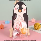 10x Uitdeelzakjes Pinguin Design - Plastic Traktatie Kado Zakjes - Snoepzakjes - Koekzakjes - Koekje - Cookie Bags Penguin
