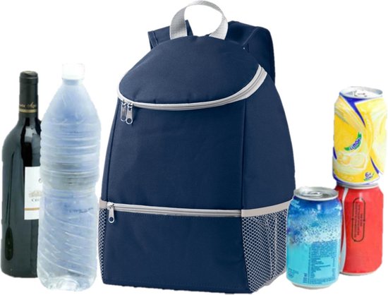 Koeltas rugtas/rugzak blauw 28 x 14 x 34 cm 10 liter - Koeltassen - Koelrugzak van KOEL — afbeelding 2
