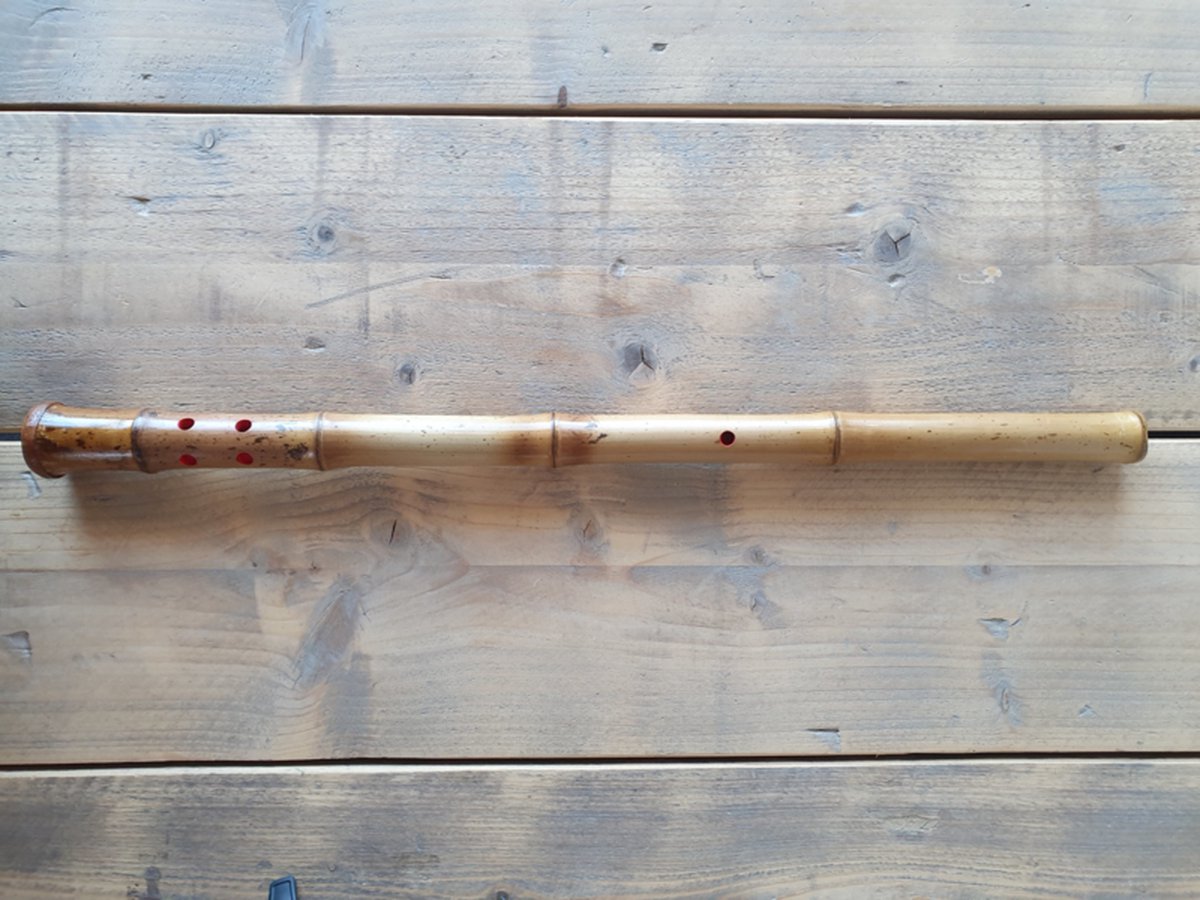 Flûte indienne Bansuri avec embouchure Fipple (C moyen) - Bambou