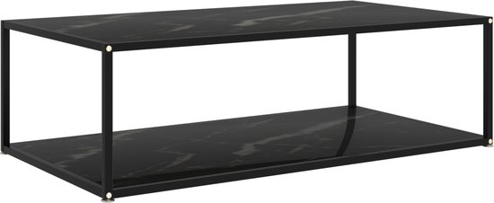 Prolenta Premium - Salontafel 120x60x35 cm gehard glas zwart