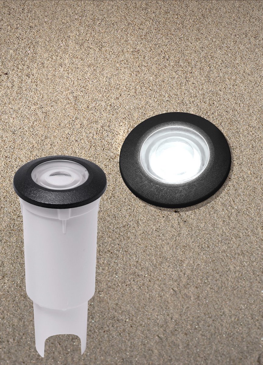 Fumagalli Aldo Circle - Tuinverlichting - Grondspot - Zwart - Frosted Glas - LED Lamp