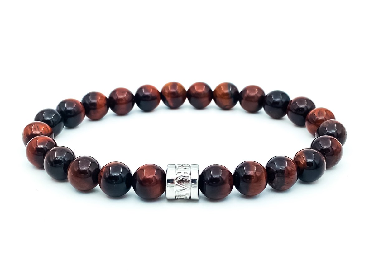 Wikkel Armband Tijgeroog Lichtbruin Waxcord