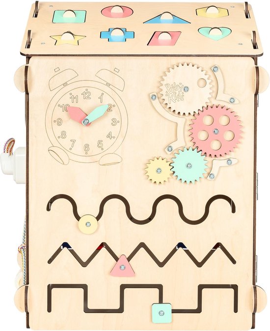 Thumbnail van een extra afbeelding van het spel Juliard.Club houten Educatief Speelhuis  - Montessori houten speelhuis - educatief speelgoed voor kinderen - kleurrijk