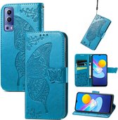 Mobigear Butterfly Telefoonhoesje geschikt voor Vivo Y72 Hoesje Bookcase Portemonnee - Blauw