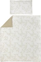 Meyco Baby Branches dekbedovertrek ledikant - sand - 100x135cm