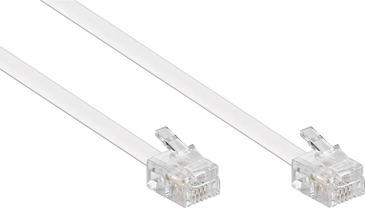 RJ11 - RJ11 telefoonkabel / wit - 5 meter