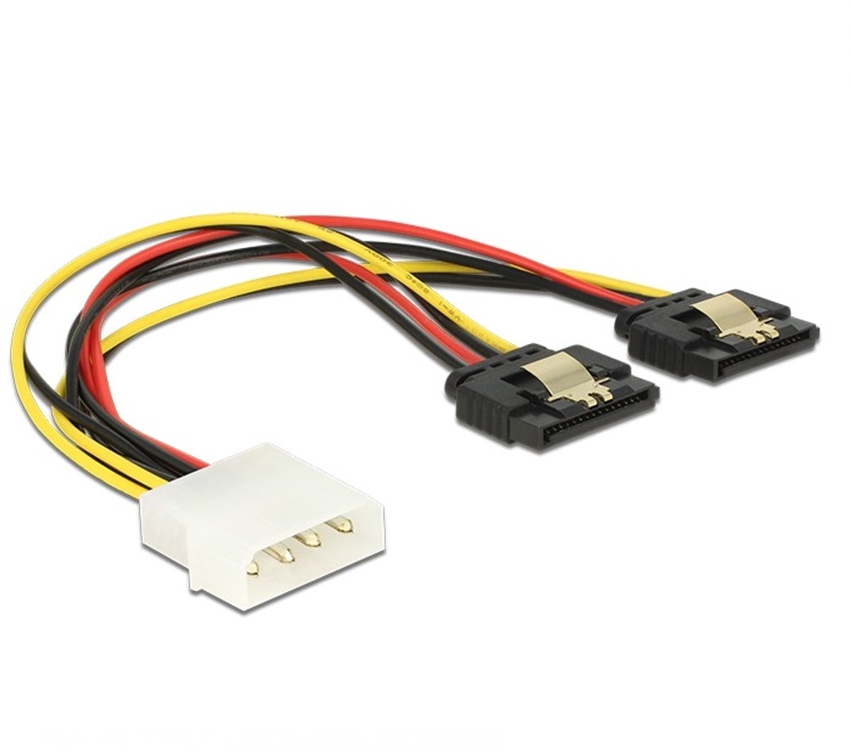 DeLOCK Molex (m) - 2x SATA (v) met metalen klem splitter - 0,20 meter