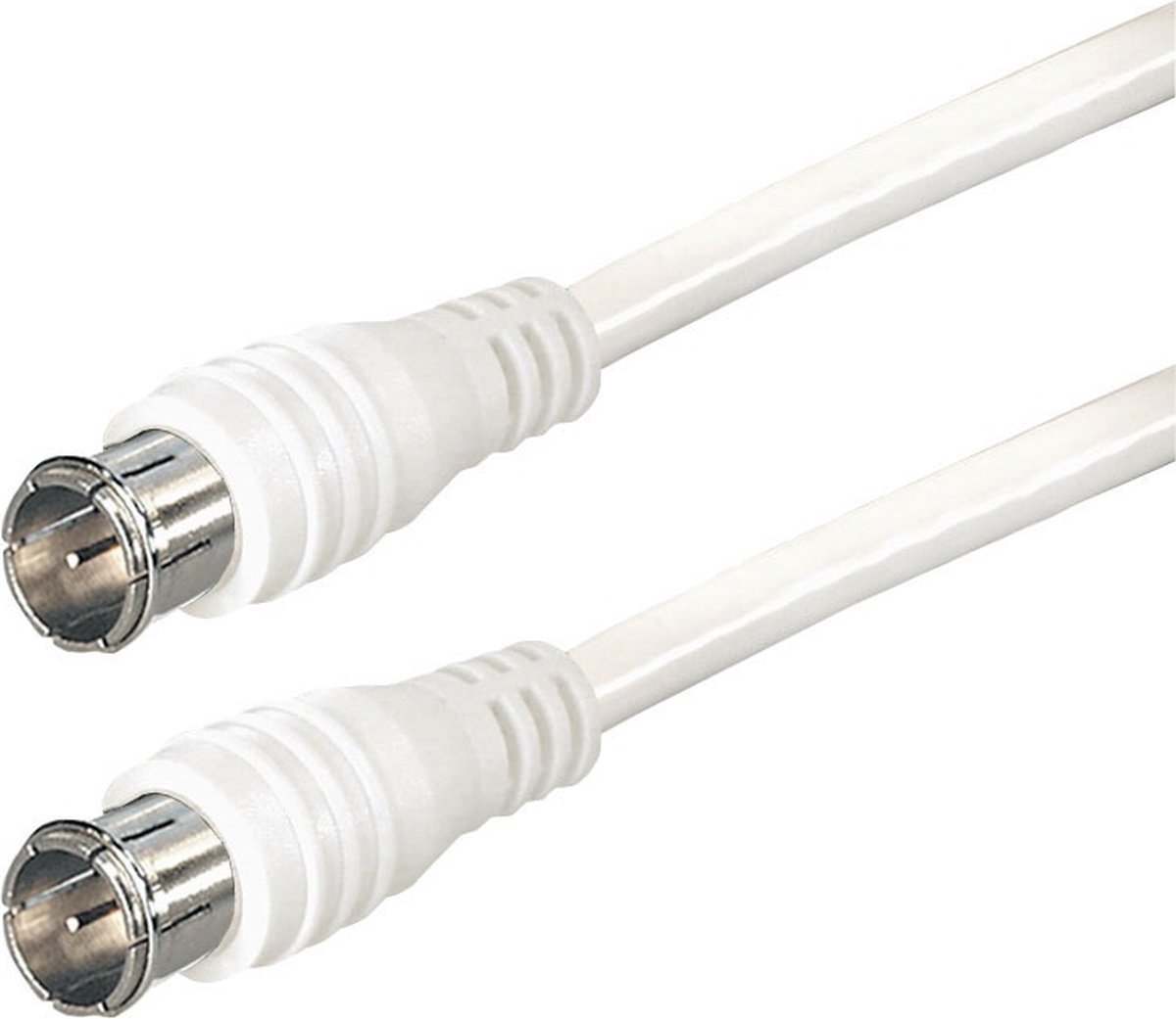F-quick (m) - F-quick (m) coaxkabel / recht - wit - 5 meter