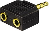 Répartiteur Audio Stéréo Jack 3,5 mm vers 2x Jack 3,5 mm - Plaqué Or / Noir