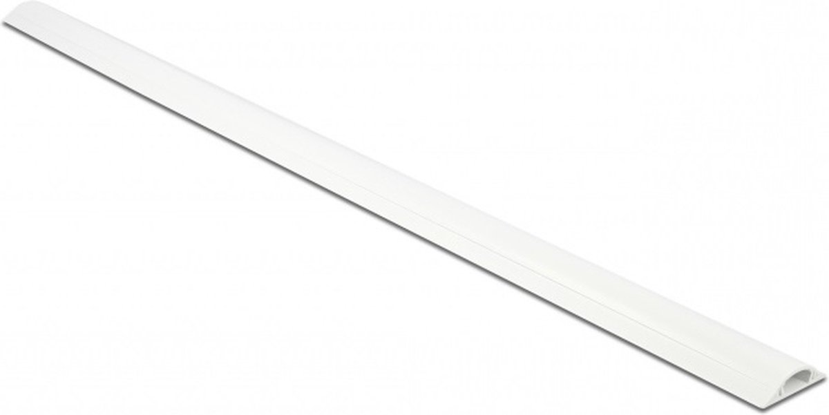 Kunststof kabelgoot half-rond met zelfklevende plakstrip - 100 x 3 cm / wit  | bol.com