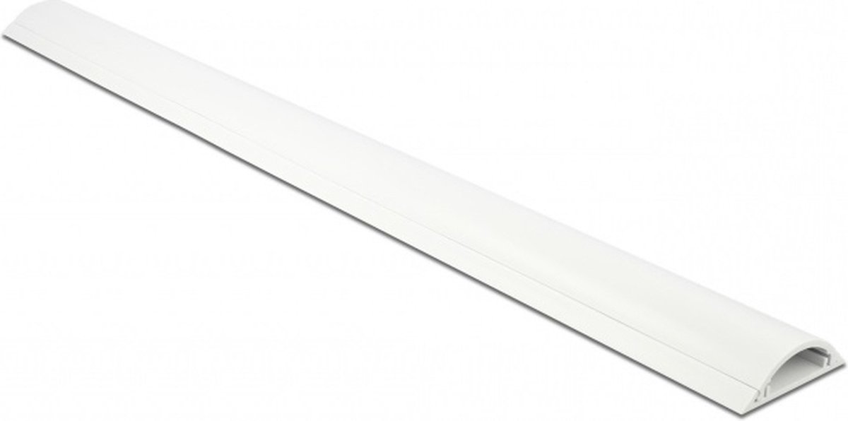 Kunststof kabelgoot half-rond met zelfklevende plakstrip - 100 x 5 cm / wit