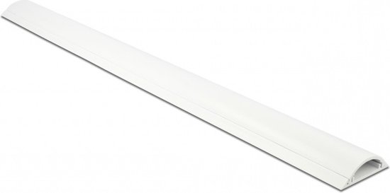 Kunststof kabelgoot half-rond met zelfklevende plakstrip - 100 x 5 cm / wit  | bol.com