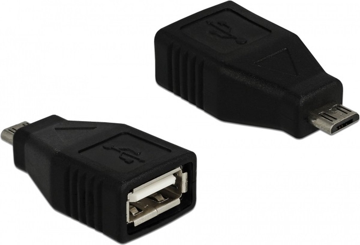USB Micro B (m) - USB-A (v) adapter - USB2.0 / zwart