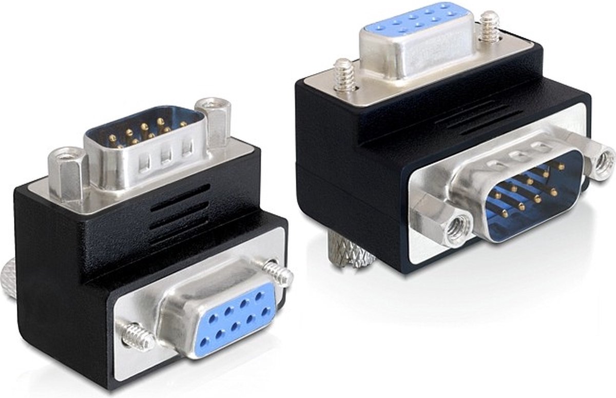 Seriële RS232 haakse adapter 9-pin SUB-D (m) - 9-pin SUB-D (v) - versie 4