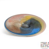 Design Schaal Plate Diam - Fidrio BLUE LAGOON - glas, mondgeblazen - diameter 45 cm