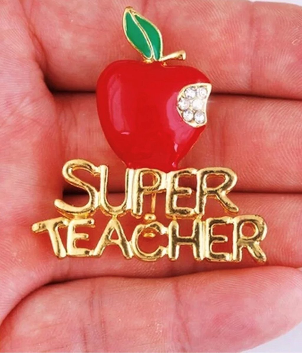 akyol - juffendag juf - meester - cadeau voor de juf - broche - teacher - cadeau voor leraar - lerares - school - lerares -