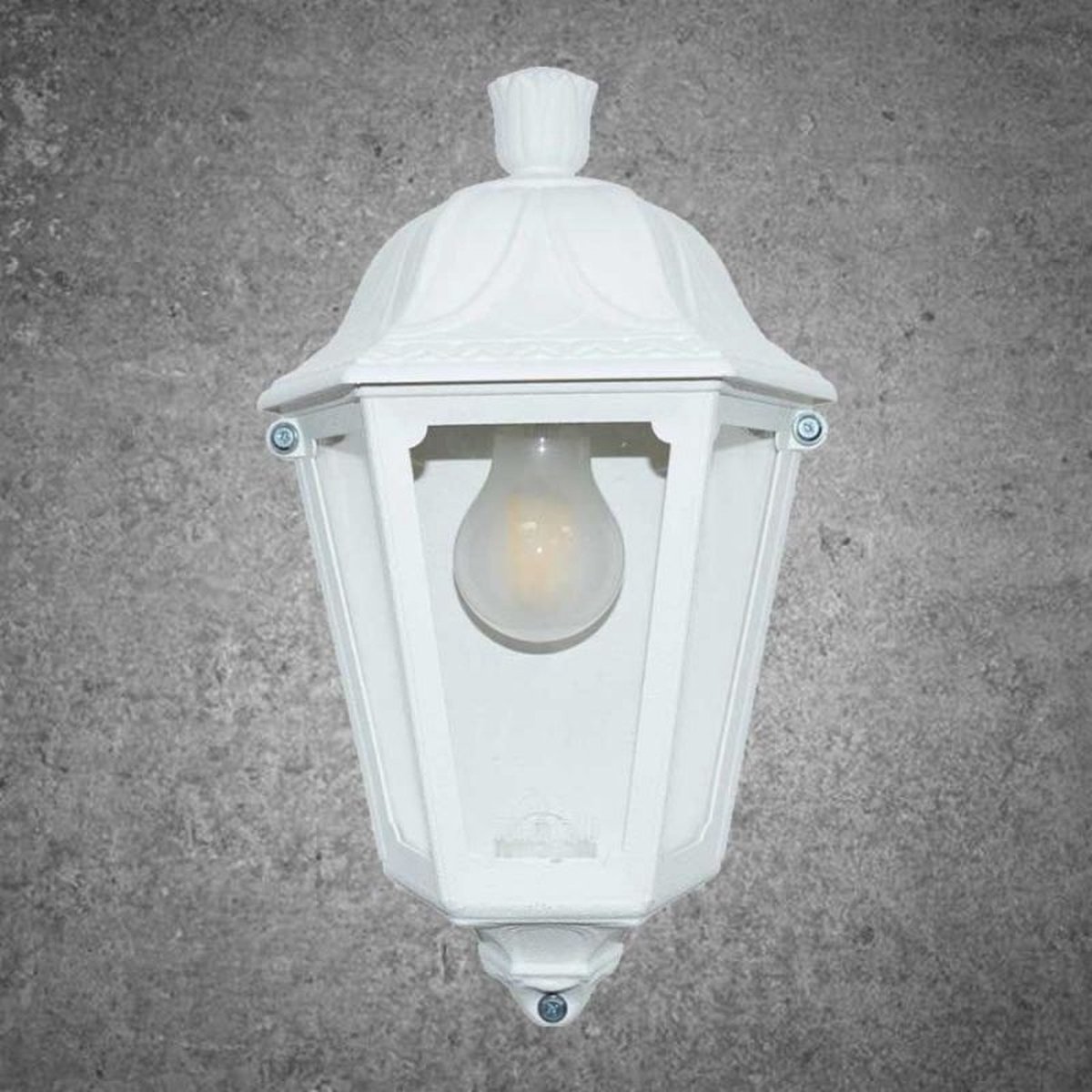 Fumagalli Iesse - Tuinverlichting - Wandlamp - Wit - Helder Glas - LED Lamp