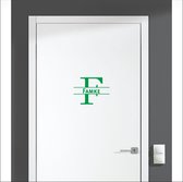 Sticker pour porte avec nom - Famke - Vert