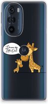 Trendy Telefoonhoesjes Motorola Edge 30 Pro Smartphone Hoesje Doorzichtig Giraffe