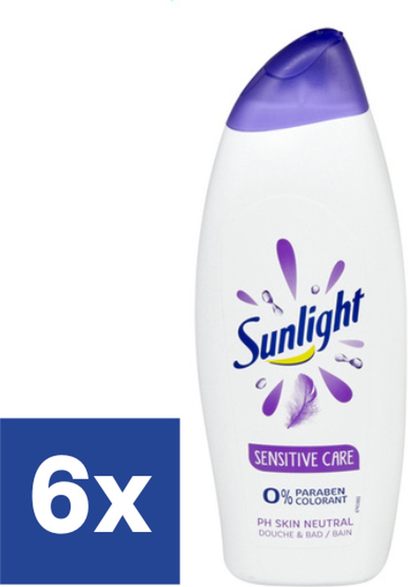 Sunlight - Badschuim - Sensitive Care - 6 x 750 ml - Voordeelverpakking