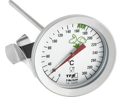 TFA Frituur thermometer - met klem - rond - rvs