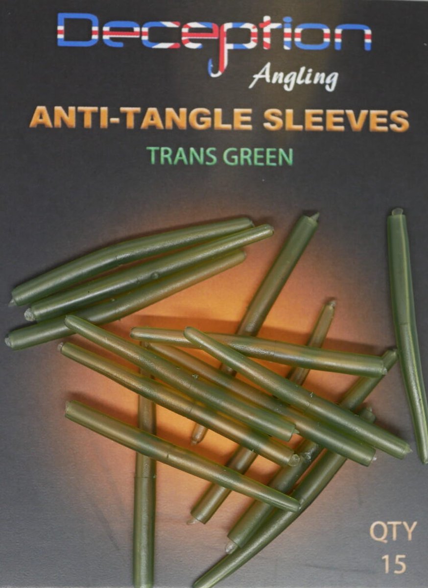 Anti Tangle Sleeves Trans Green Qty : 15