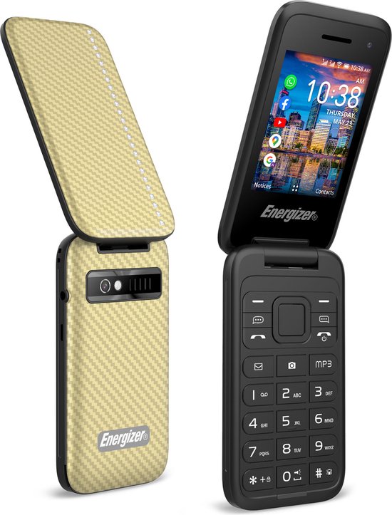 Energizer E282SCD 4G Smart Klaptelefoon met Diamantjes op de achterkant (Goud)