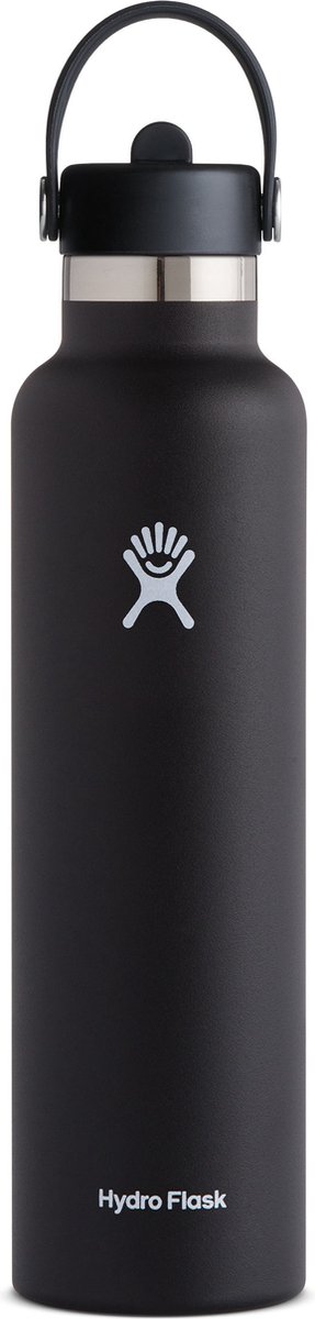 Hydro Flask Standard Mouth Flex Straw Cap Drinkfles (709 ml) - Black