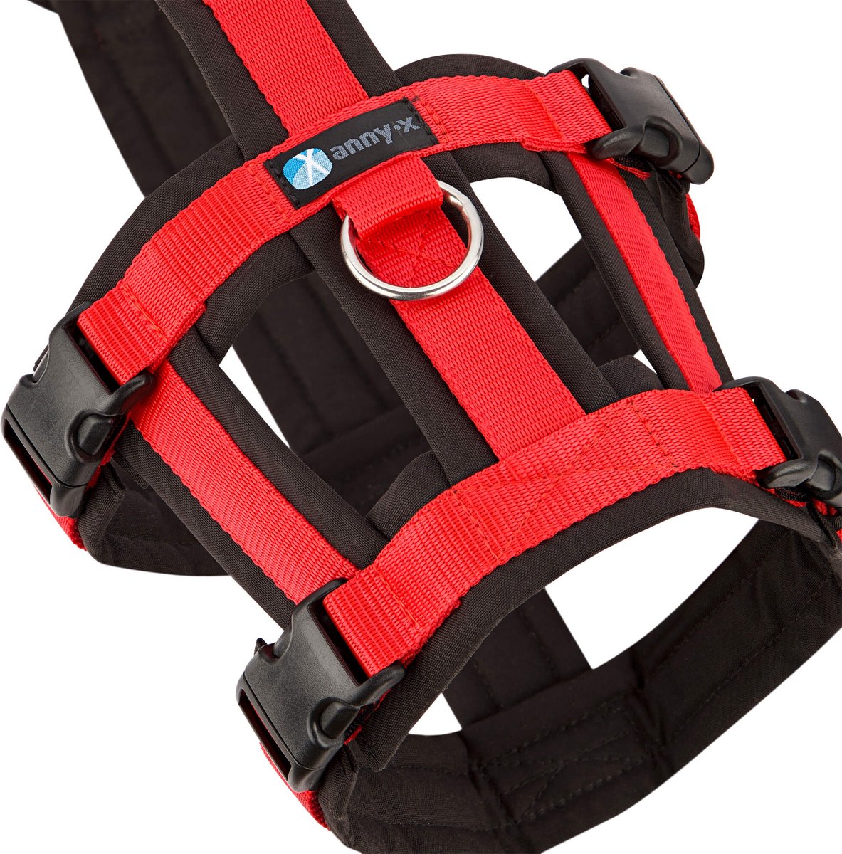 Annyx Safety hondentuig antiescapezwartrood maat M