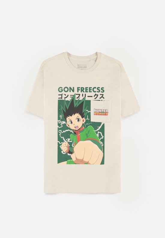 Hunter X Hunter - Gon Freecss Heren T-shirt - S - Creme