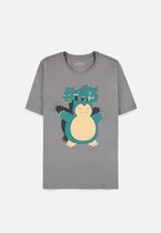 Pokémon Heren Tshirt -S- Snorlax Grijs