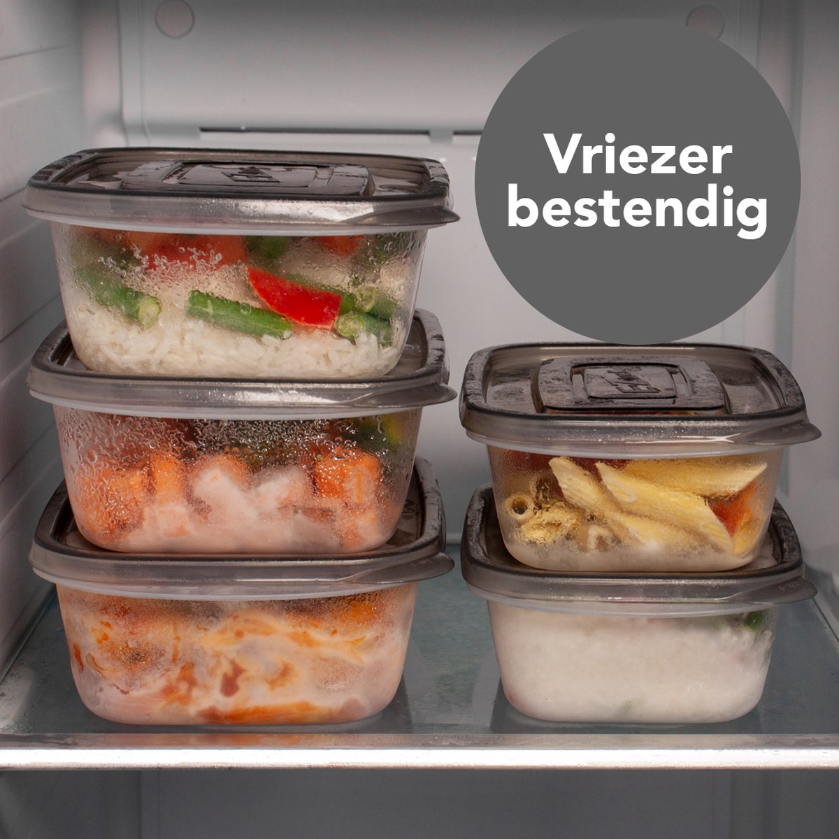 Meal prep Bakjes - Diepvriesbakjes - 890ml - 6 Stuks - BPA vrij - PFAS vrij - Vershoudbakjes set met deksel - Bewaarbakjes - Magnetron bakjes – Diepvriesdozen - Meal prep container - Vershouddoos - Stevig en Herbruikbaar - LocknLock — afbeelding 7