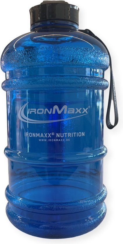 Aqualion Drinkfles 2L Gym Bottle - Sport fles - BPA vrij - 100% lekvrij - Extra Sterk - Outdoor - Kantoor - Fitness - Zwemmen - Zilver