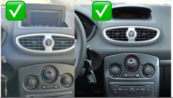 Android 12 2+32 Go Autoradio Navi Carplay DAB+ SWC pour RENAULT CLIO MK3  2005-20