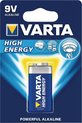 Varta Batterij - Blok E - High Energy Alkaline - 9 Volt