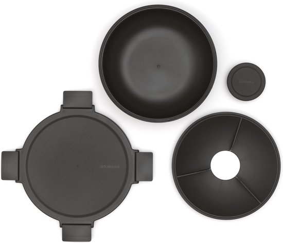 Récipient à salade Brabantia Make & Take - 1,3 l - Plastique - Gris foncé
