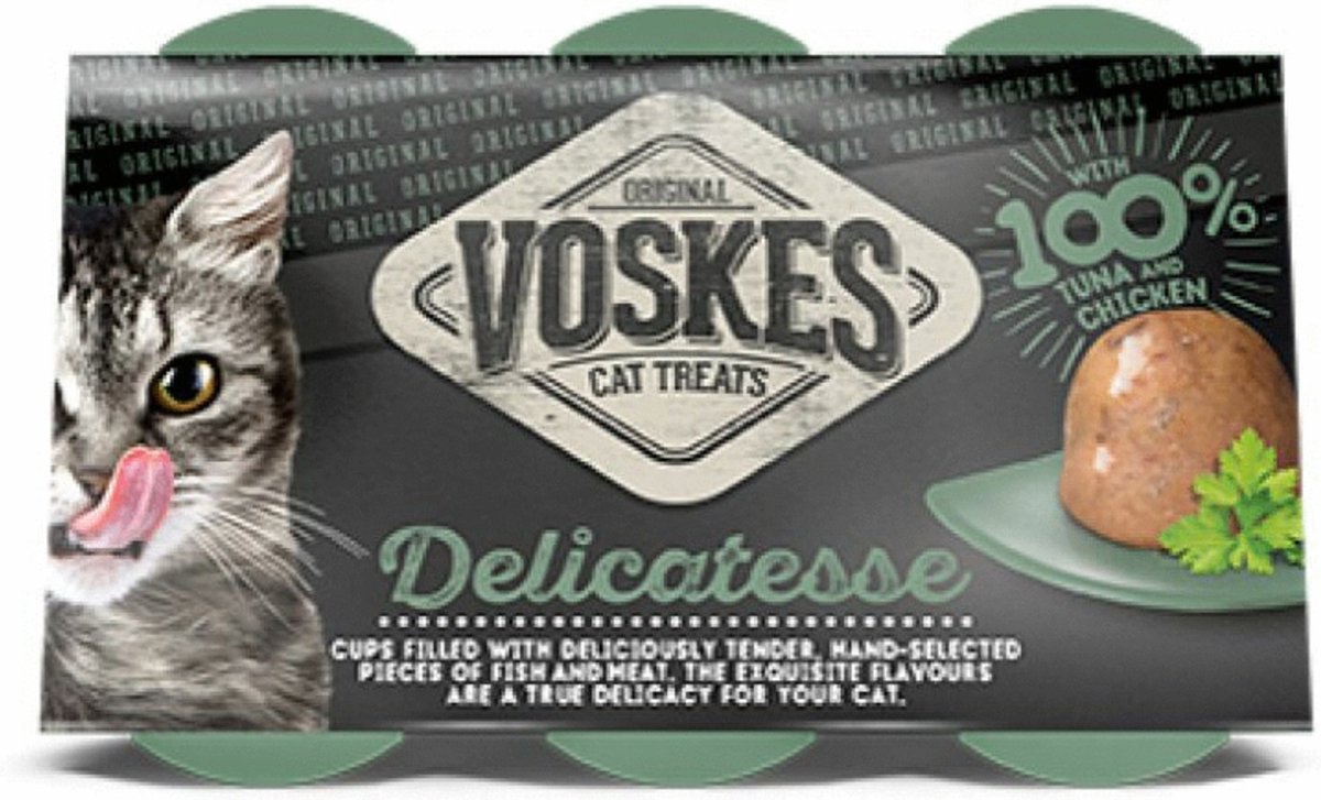 Voskes Tender Pieces Tonijn - Kip 6 x 25 gr