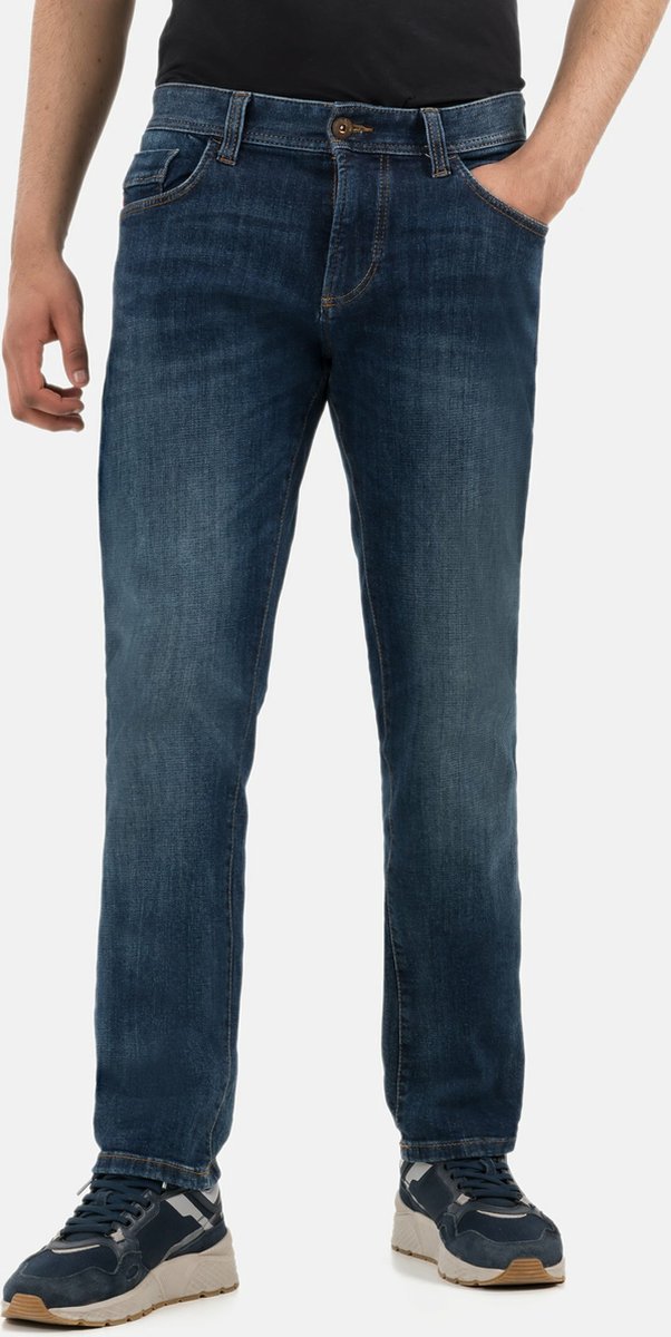 camel active Regular Fit 5-Pocket katoenen Jeans - Maat menswear-44/32 - Blau