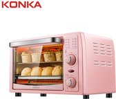Manzibo Vrijstaande Oven - Elektrische Oven  - Hoge temperatuur - 13 liter - Brander - Draagbare Oven - Roze  - Draagbaar