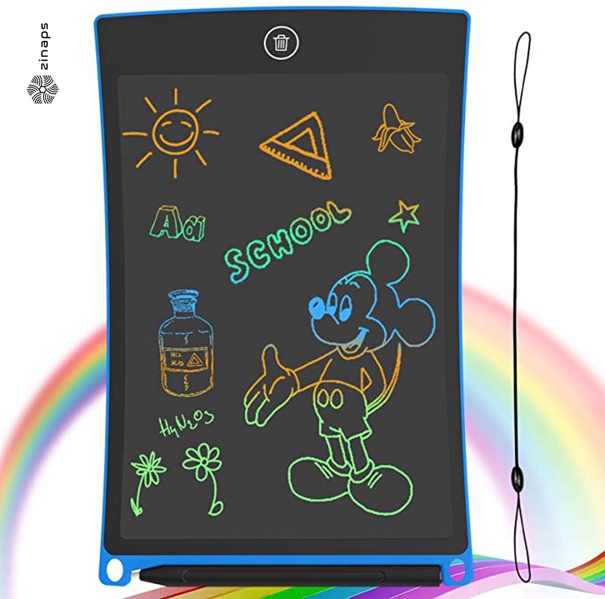 Tekentablet - Lcd-schrijfbord met kleurrijk scherm, 10 inch wisbaar tekenblok Doodle board, grafische tablet tekenbord met schakelslot, cadeau voor kinderen en volwassenen (10 inch, blauw)