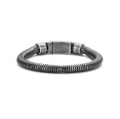 Frank 1967 7FB-0615-20 Stalen Armband - Heren - Slang schakel - 6,5 mm Dikte - Stalen Slot - 10,7 mm Breed - 20 cm - Atraciet