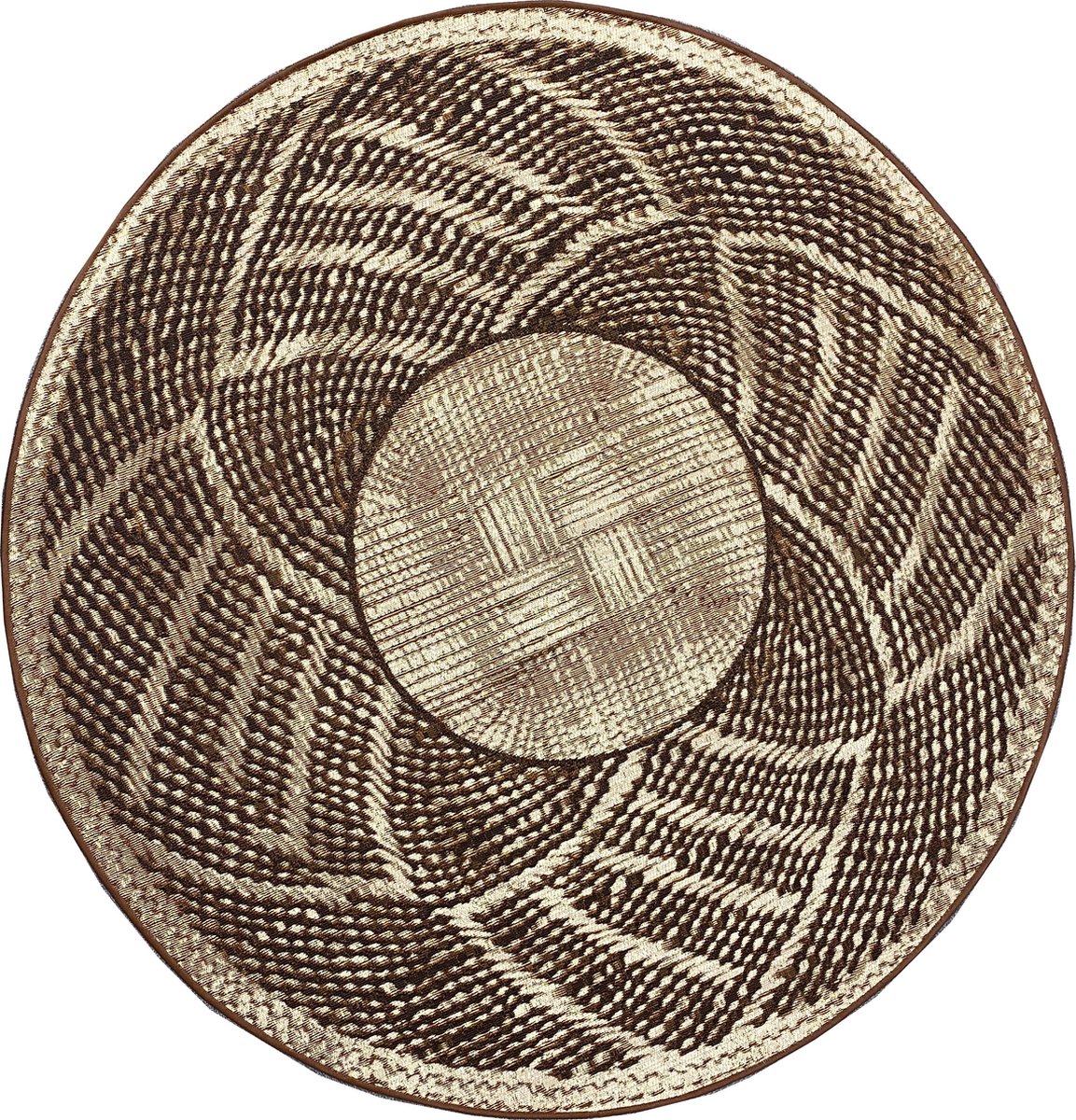 Aledin Carpets Maputo - Rond Vloerkleed 150 CM - Laagpolig - Vloerkleed - Voor Binnen en Buiten - Tuintapijt
