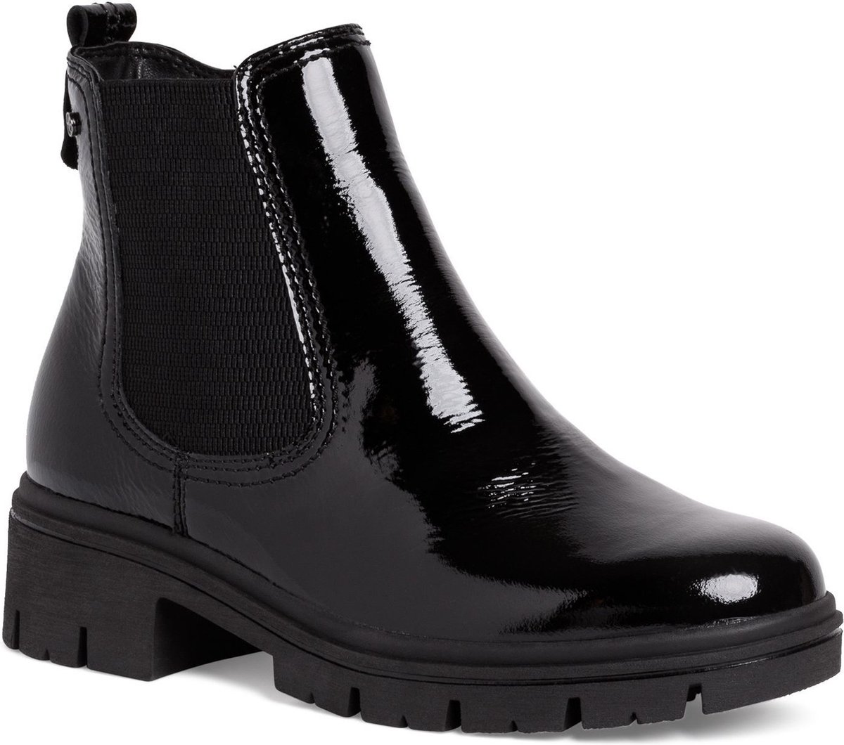 TAMARIS Dames Comfort Boot Flat Halflange laarzen, Black Nappa, 38 EU, Black Nappa, 38 EU