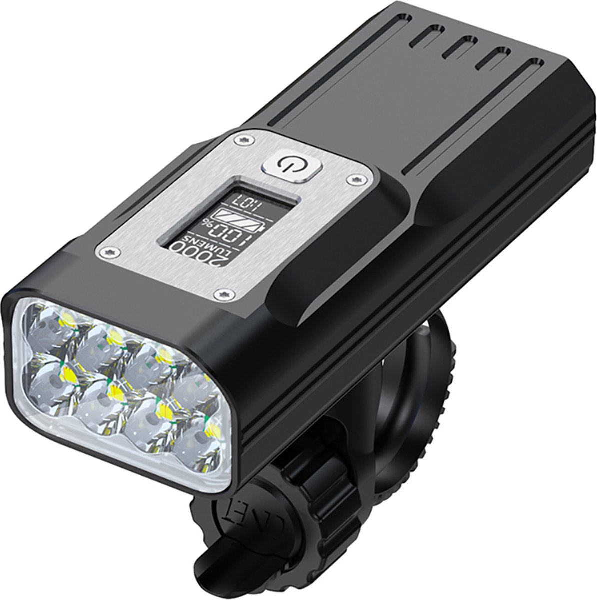 Lightyourbike ® ALPHA 2000 - Fietsverlichting LED & USB Oplaadbaar - Powerbank 10.000 mAh - Fietslamp Racefiets & MTB - 2.000 Lumen