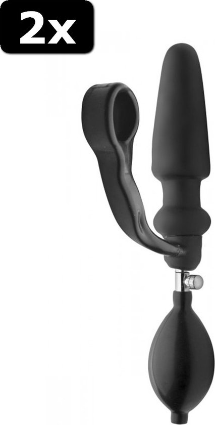 2x Exxpander Inflatable Plug With Cock Ring