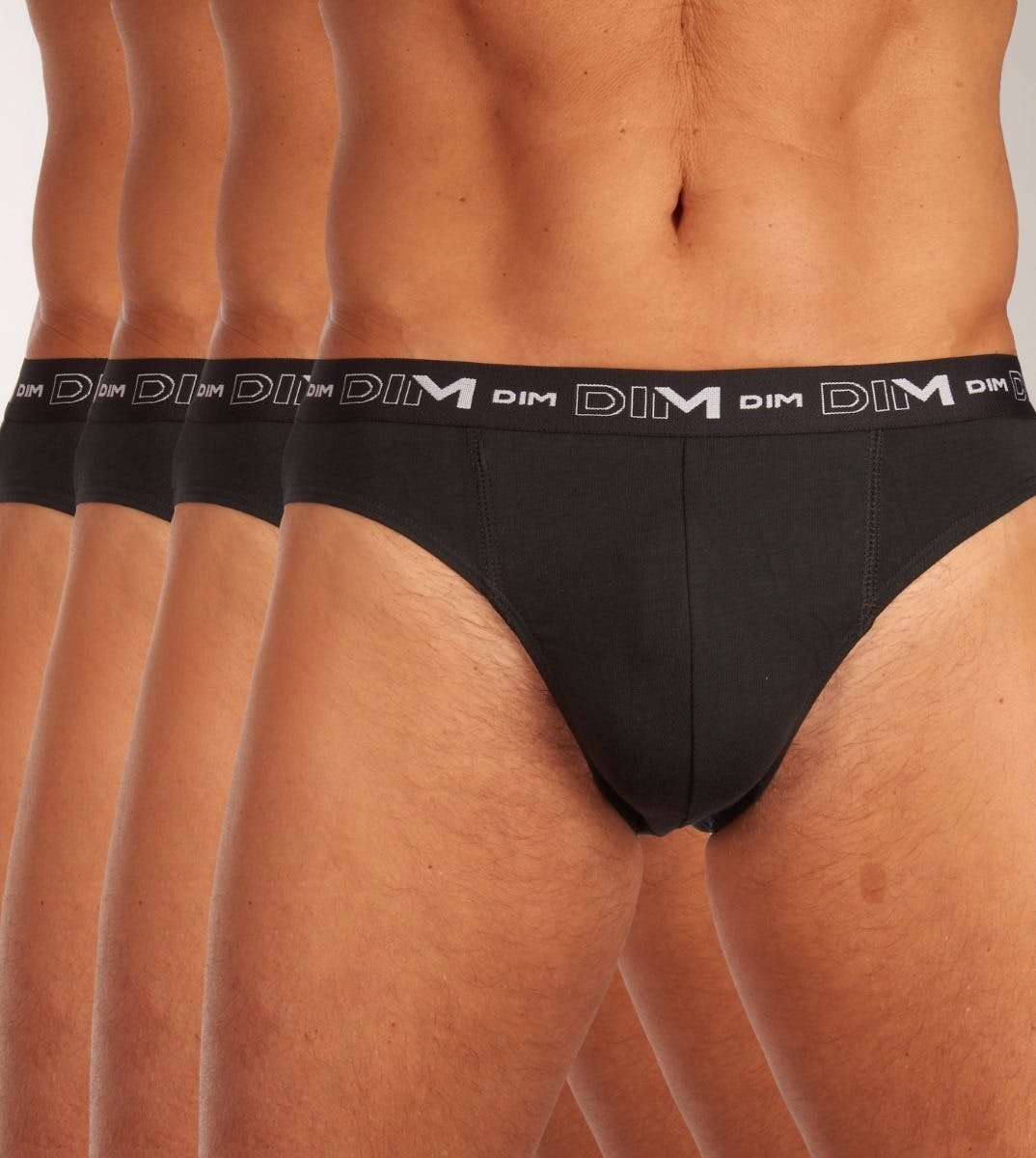 Dim lot de 3 Slips Homme Coton Stretch rouge bleu et noirMulticolore L